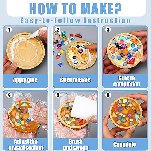 Mosaic Crystal Grout, Mosaics Tile Tools, Mosaic Tile Accessories – Essential for Handmade Grouting and Perfect for DIY Craft Projects (Orange, 8.8oz)