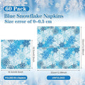 60 Pcs Winter Snowflake Cocktail Paper Napkins 6.5 x 6.5 Inches Disposable Paper Napkins Dessert Beverage Napkin for Decoupage Luncheon Napkin for Party Wedding Birthday Party