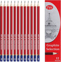 Pepy Graphite Professional Drawing Pencils - Set of 12 8H Pre-Sharpened Black Lead Pencils; Perfect for Drawing, Sketching and Shading, Graphic and Fine Art