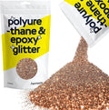 Hemway Polyurethane & Epoxy Resin Glitter 100g / 3.5oz Metallic Crystal Flake Additive for Flooring Jewelry Tumblers Glass Pigment - Chunky (1/40" 0.025" 0.6mm) - Bronze Brown
