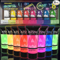 AUREUO Glow in the Dark Acrylic Paint, 8 Colors x 0.71 Fl Oz / 21ml Neon UV Black Light Paints for Easter Rocks, Wood, Craft, Canvas, Paint Party Supplies
