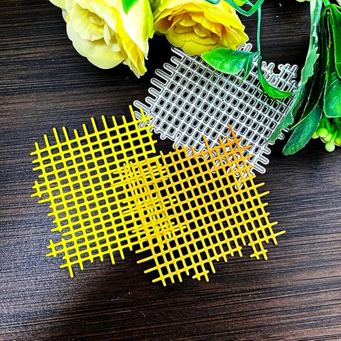 Background Frame Metal Cutting Dies, Grid Background Die Cuts for Card Making DIY Scrapbook Album Embossing Paper Cuts Die Stencil