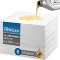 AAwipes Oil Absorbent Pads Garage Accessories Oil Spill Control Oil Absorbing Sheets for Garage, Car, Truck, Motorcycle White 100 Pack 9.8" X 13" OW1013-100
