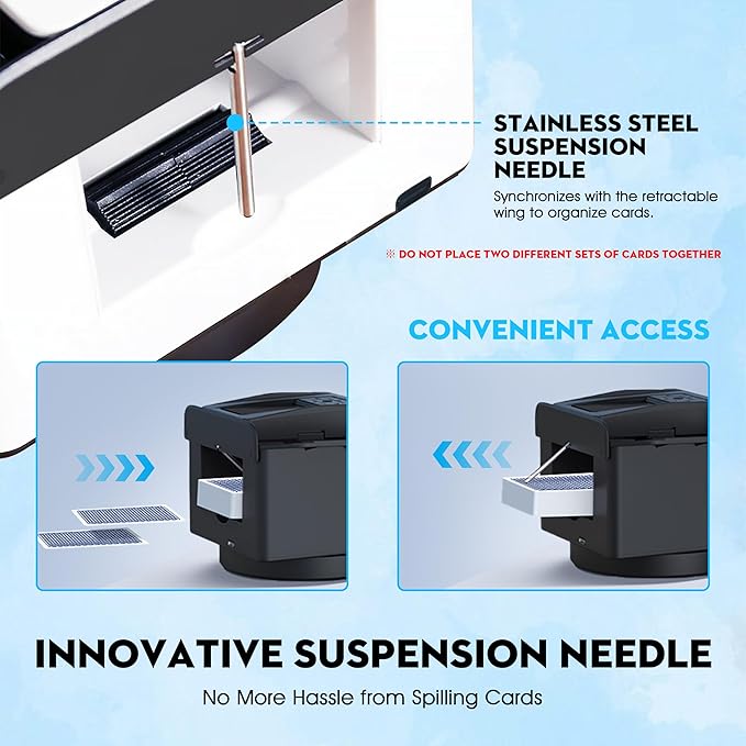 Automatic Card Shuffler and Dealer 360°Rotating 2 Decks Card Dealer
