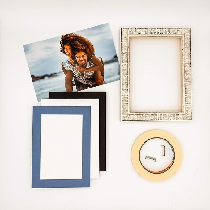 Pack of 25 Acid Free 8.5x11 Mats Bevel Cut for 7x9 Photos - Brittany Blue Precut Matboards For Pictures, Photos, Framing - 4-ply Thickness