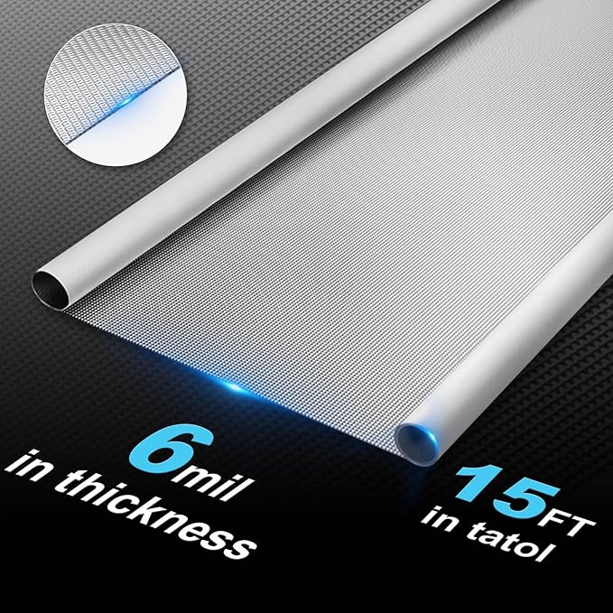 Mylar Film Roll 4FT x 15FT,6 Mil Silver Diamond Film Foil Roll,Heavy-Duty Reflective Film for Grow Room,greenhouses,Grow Tent Systems