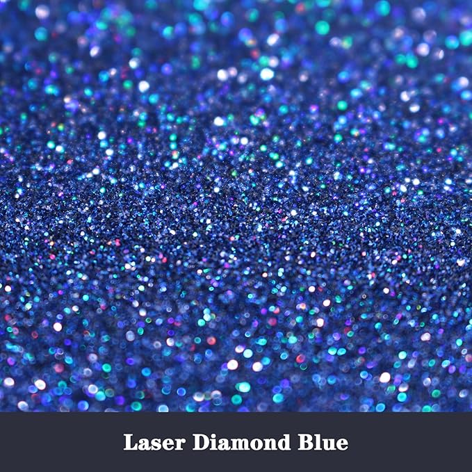 Holographic Fine Glitter for Epoxy Resin DIY Craft,ANGXILIN High Capacity 260g Shaker Bottle Fine Glitter for Nail Art Body Make Up,Tumblers Jewelry Making Laser Fine Glitter (Laser Diamond Blue)