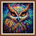 Funchey Stamped Cross Stitch Kits, DIY Cross Stitch Pattern for Adults Beginners Needlepoint Kits Embroidery Kit Arts and Crafts 11CT-Magic Owl 18x18 inch