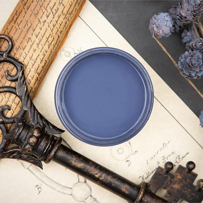 Dixie Belle Paint Company Chalk Finish Furniture Paint - Yankee Blue (8oz) - Matte Cool Navy Chic Chalk Mineral DIY Furniture Paint