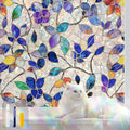 Window Privacy Film Stain Glass Window Film Rainbow Window Film Window clings Non-Adhesive Reusable Decorative for Room (Purple Rainbow, 35.4 X 157.4 in)