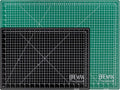 Breman Precision 12x18 & 18x24 Inch Self Healing Cutting Mat - 2 Pack Green/Black Cutting Mats for Crafts, Sewing, Quilting & DIY Projects - 2-Sided 5-Ply PVC - Non-Slip Design with Precise Grid Lines