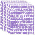 Alphabet Stickers, 1''Inch Vinyl Letter Stickers, Purple - 12 Sheets, Mailbox Numbers & Bulletin Boards