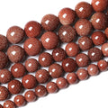 61pcs 6mm Natural Gold Sandstone Beads Gemstone Round Loose Beads for Jewelry Making DIY Bracelet Necklace 15“