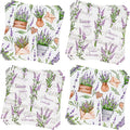 Paper Napkins 80 Pack 2 Ply Floral Beverage Luncheon Dinner Paper Napkins Lavender Print Disposable Napkins for Wedding Anniversary Celebrations, 6.5X6.5 Inches Folded
