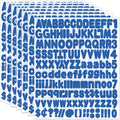 Alphabet Stickers, 1''Inch 12 Sheets Blue Letter Stickers Self-Adhesive Vinyl for Mailbox Numbers, Bulletin Boards & Home Decor