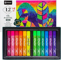 Artecho Neon Oil Pastels Set of 12 Colors, Soft Oil Pastels for Art Painting, Drawing, Blending (10 x 70 mm)