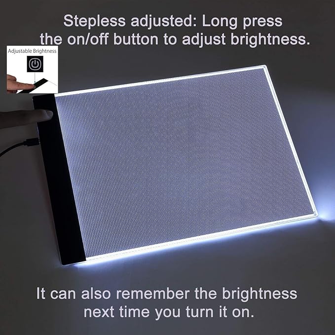 Ultra-Thin Portable A4 LED Light Box Tracer w/USB Cable Dimmable Brightness LED Artcraft Tracing Light Box Light Pad for Artists Drawing Sketching Animation Stencilling X-ray Viewing