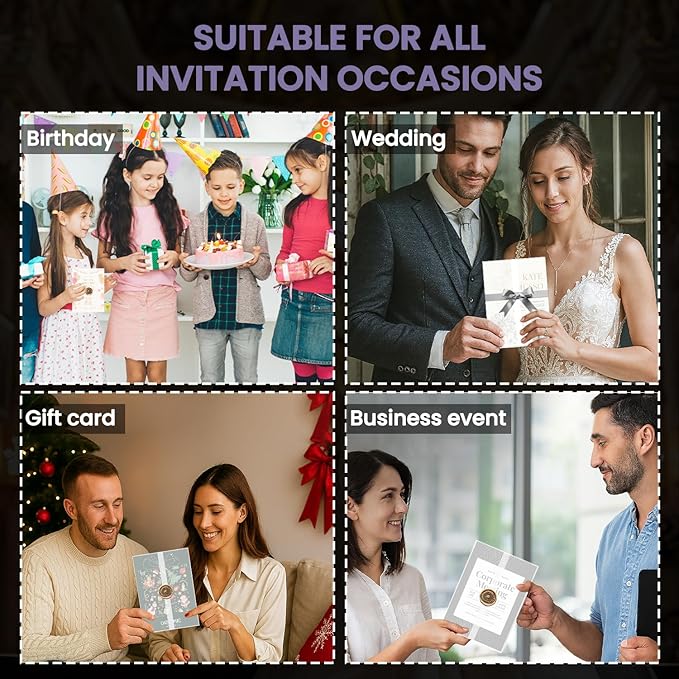 SuFly Pre-Folded Vellum Jackets for 5x7 Invitations, 90-Pack (60lb/93gsm) Translucent Vellum Paper 5x7 Sleeves, Invitation Jackets, Elegant Wedding Invitation Accessories, Envelope Liners, DIY Crafts.