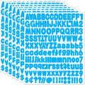 Alphabet Stickers, 1'' Inch 12 Sheets Light Blue Letter Stickers, Self-Adhesive Vinyl Mailbox Numbers, Letters for Bulletin Boards, Classroom & Home Decor
