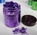 Gilding Flakes,Gold Foil Flakes for Resin,Blue Red Purple Pink Metallic Foil Flakes for Resin Jewelry Making,Nails,Painting Art,Crafts and Slime (Purple)