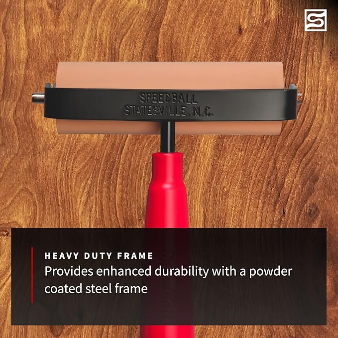 Speedball Soft Rubber Brayer, 1.5-Inch - Roller For Printmaking, Gel & Block Printing and Crafting - Made in USA