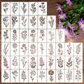 Floral Stencils for Crafts Reusable Flower Stencils for Painting on Walls Wildflower Stencil