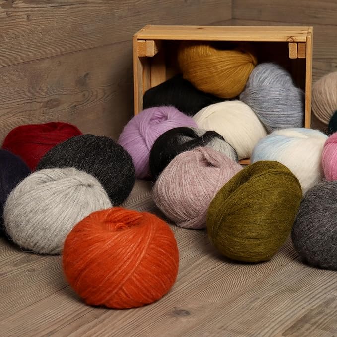 Pullu - Baby Alpaca Merino Wool Yarn Set of 3 Skeins (150 Grams) Worsted Weight - Sourced Directly from Peru - Heavenly Soft and Perfect for Knitting and Crocheting (Mocha)