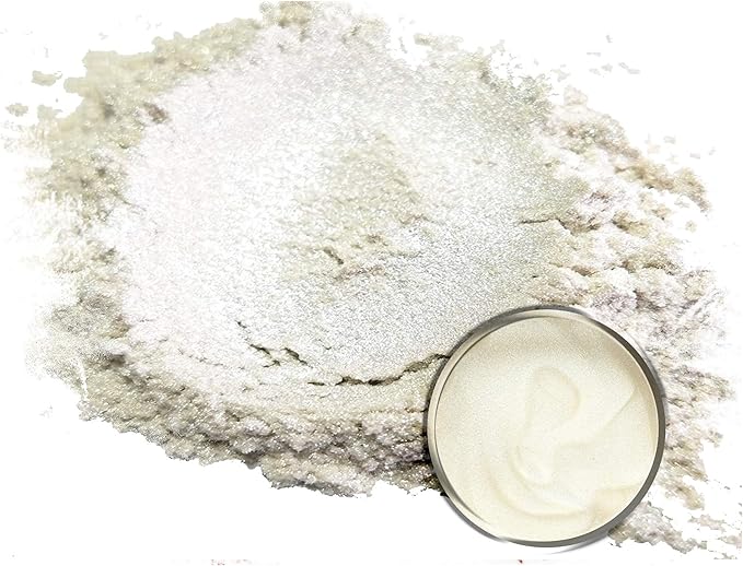 Eye Candy Pigments Premium White Mica Powder - Soma (50gr) - for Epoxy, Resin, Soap, Paint, Woodworking, Acrylic Pouring, Bath Bombs, Fishing Lures - DIY Arts and Crafts Additive