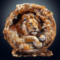 Wooden Puzzles for Adults, 3D Vision Effect Lion King Wooden Jigsaw Puzzles, 575 PCS Unique Shape Advanced Wood Puzzle Adult, 3D Effect Flat Puzzle Birthday Gifts Family Game (XL-17.3 * 17.3in)
