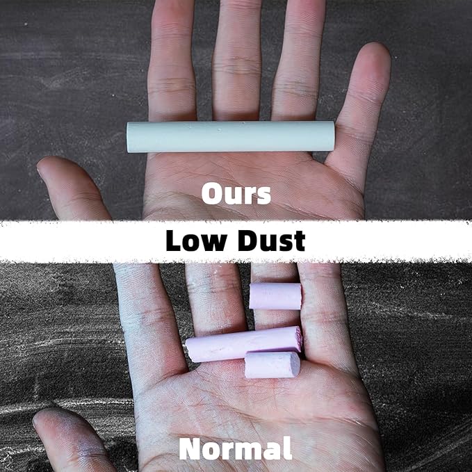 Orange Chalk 100PCS, Low Dust Chalks Stick Bulk for Chalkboard Blackboard Non-Toxic