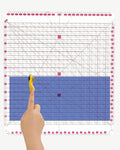 12.5 * 12.5" Quilting Ruler,Square Sewing Ruler, Durable 4mm Thick Slotted Rulers,Clear Mark Acrylic Ruler for Quilting, Sewing, Crafts Template for Precise Cutting