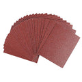 1/4 Sandpaper Sheet – 4-1/2” x 5-1/2”, P60 Grit, Red Aluminum Oxide, Plain Backing, 50-Pack – Sandpaper Sheets for Palm Sanders and Woodworking