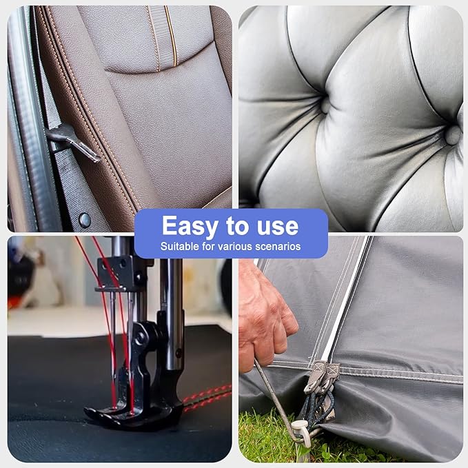 Extra Strong Bonded Nylon Thread #92 Tex90 – 16 OZ, 4200yds, Versatile Stitching Solution for Leather, Upholstery, Canvas Repair and More (Beige)