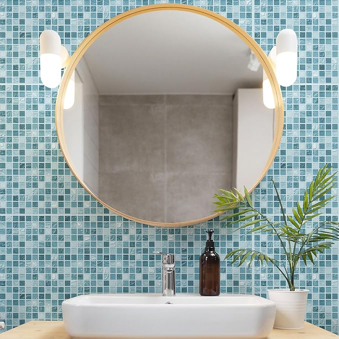 39" X 157" Mosaic Mesh for Back Mounted Tile with Scissors, Fiberglass Mosaic Mesh Backing Boast for Tile Installation Supplies Tools (Non Sticky)
