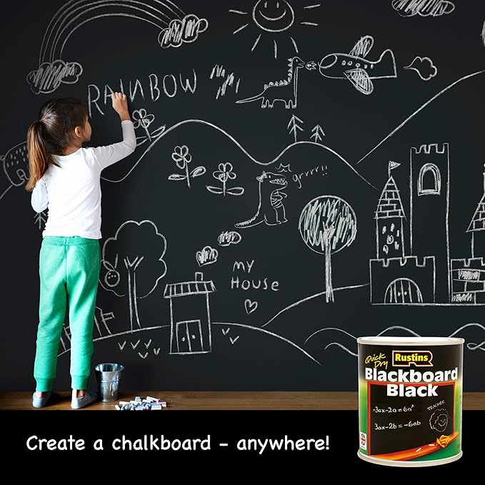Rustins Blackboard Black Paint 100ml