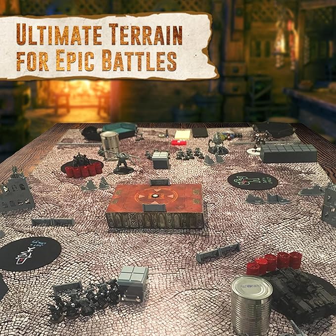 Battle Game Mat for DND - [48" x 72"] Wargaming Tabletop Map - Gaming Board for Warhammer 40k, Dungeons and Dragons, Wargame RPG - Vinyl Gaming Stone Terrain