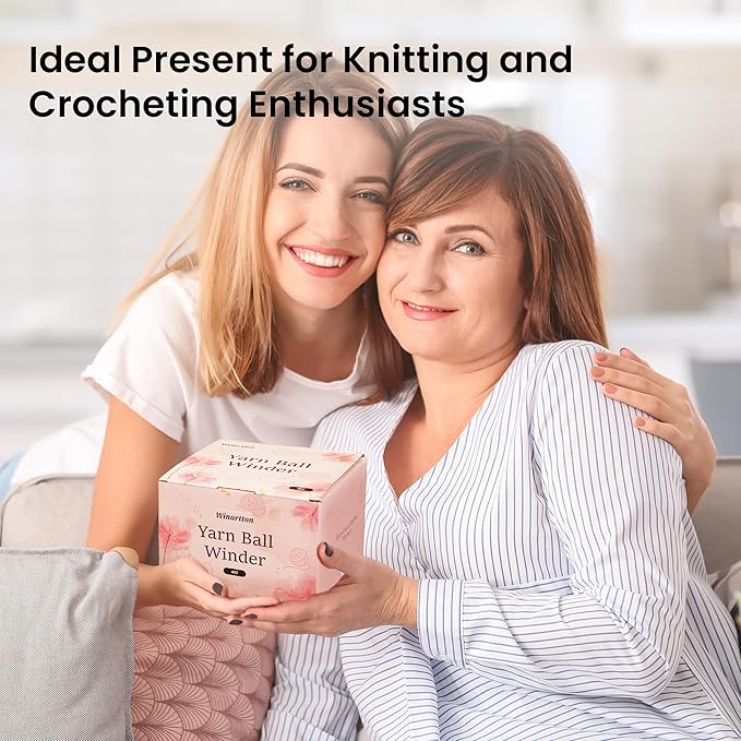 Yarn Winder, Ball Winder for Crocheting and Knitting, Ideal Gifts for Women's Day, Hand Operated Winder for Yarn Storage, Included Scissors and Storage Pouches