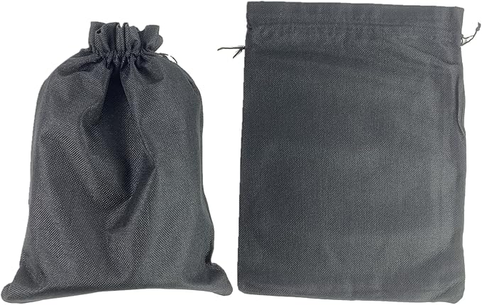 Palmhomee Pack of 4 Burlap Gift Bags with Drawstring Linen Jewelry Pouches Wedding Hessian Jute Bags for Birthday and Treat Pouches Party Wedding Favors Gift (12x16 Inch, Black)