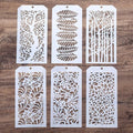 DIY Decorative Stencil Template for Scrapbooking Painting on Wall Furniture, Set of 6 (Leaf)