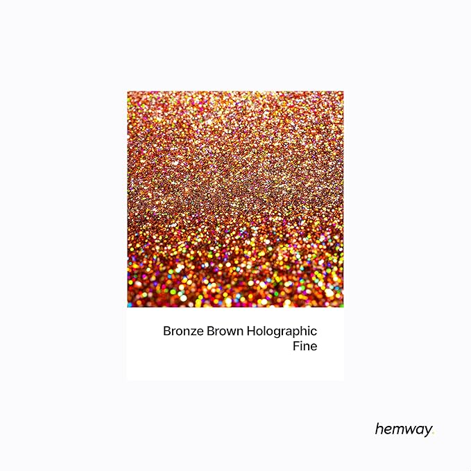 Hemway Glitter Grout Additive add Sparkle to Mosaic Tiles, Bathrooms, Wet Rooms, Kitchens, Tiled Based Rooms and Cement Based Grouts 100g / 3.5oz - Bronze Brown Holographic