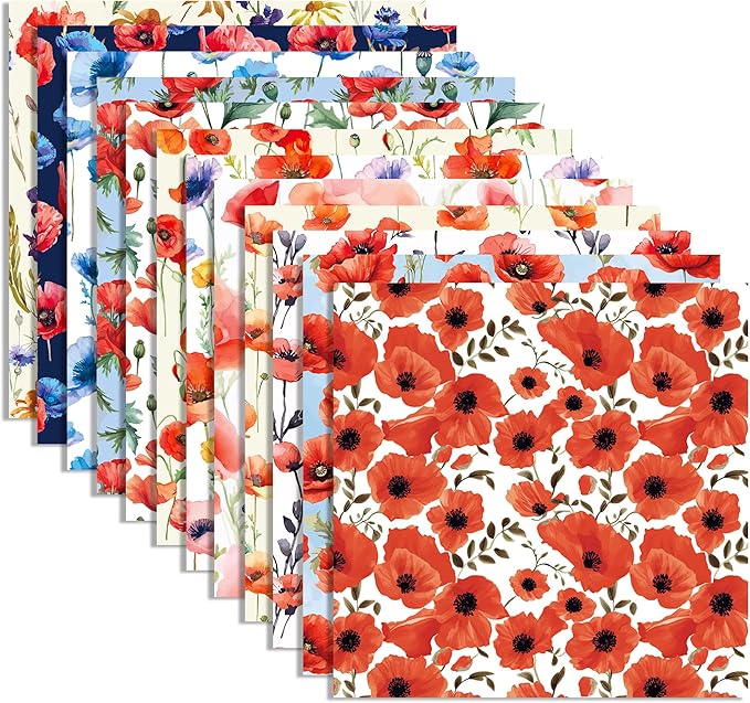 12×12 Flower Scrapbook Paper Vintage Flower Pattern Papers Pad ,24 Sheets Double-Sided Bobo Floral Scrapbooking CardStock Paper Pad for Holiday Cardmaking DIY Origami Papers.