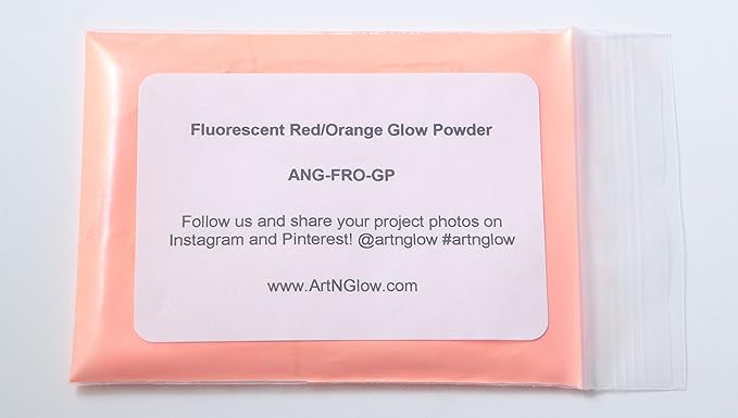 Glow in The Dark Pigment Powder - Neutral and Fluorescent Color for Art Painting, Fine Art, Nail Art Paint, and DIY Crafts - Long Lasting 10+ Color Options - Fluorescent Red - (8 Ounce)