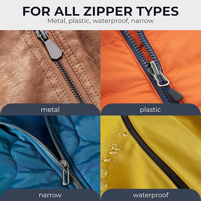 ZlideOn Zipper Pull Replacement - 1pcs, Black, Normal (L) - 5A - Instant Zipper Replacement Slider for Metal Zippers
