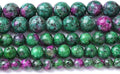32pcs 12mm Natural Epidote Zoisite Stone Beads for Jewelry Making DIY Bracelet Necklace Accessories 15" Energy Healing Power Stone Beads