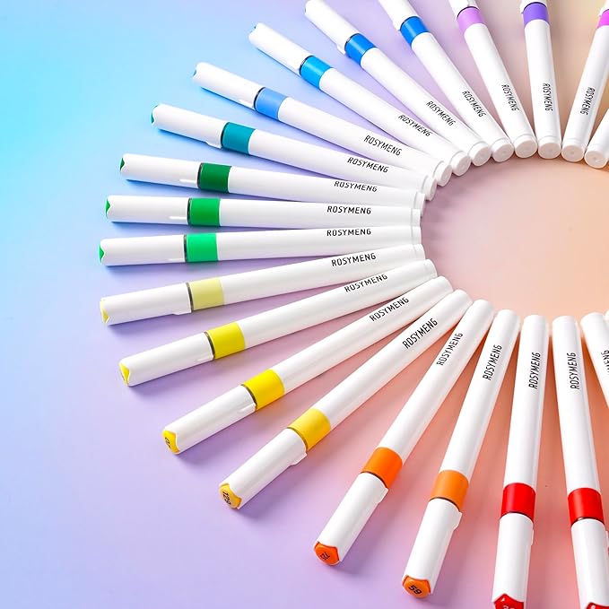 9 Color Acrylic Paint Markers, Water-Based Acrylic Markers for Artists Adults Coloring Drawing Cartoon Anime Comic - Brush Tip for Rock Painting, Wood, Canvas, Fabric (Ice Cream Bear Series)