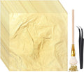 Cunhill 200 Pcs Gold Leaf Sheets for Art Foil Paper Leaf Art Foil Sheets Gilding Brush Thin Paper Craft for Painting Gilding Crafting Decoration,5.5 x 5.5 Inches(Gold)