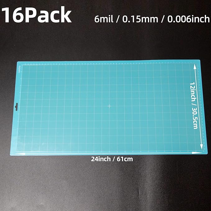 16PCS 6 Mil Blank Mylar Stencil Sheets,12 X 24 inch Clear Plastic Sheets, Clear Acetate Sheets for Cricut Crafts, Clear Plastic Sheets for Crafts and Cutting Machine (6 Mil)