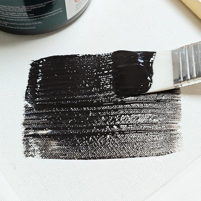 Artecho Black Gesso 16.9oz / 500ml, Gesso Primer for Acrylic Painting