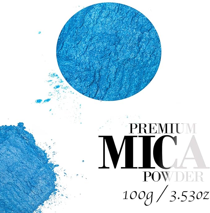 Sapphire Blue Mica Powder for Epoxy Resin 100g / 3.5oz. Sealed Bag- TECHAROOZ 2 Tone Resin Dye Color Pigment Powder for Lip Gloss, Nails, Colorant for Slime Bath Bombs Soap Making Colorant