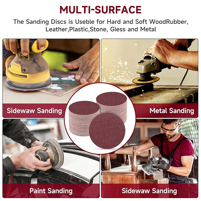 5 Inch 100 PCS Sanding Disc 600 Grit,Hook and Loop Sanding Discs for Random Orbital Sander